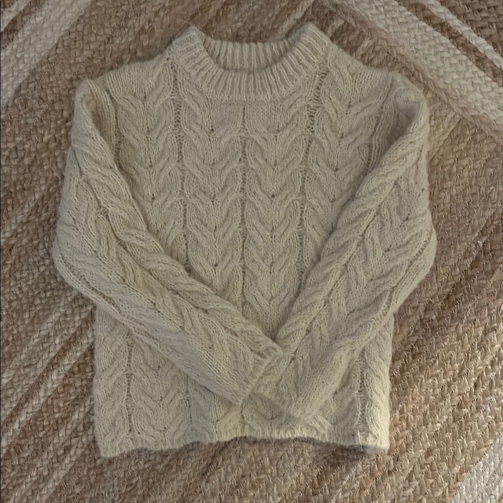 Cream Cable Knit Sweater